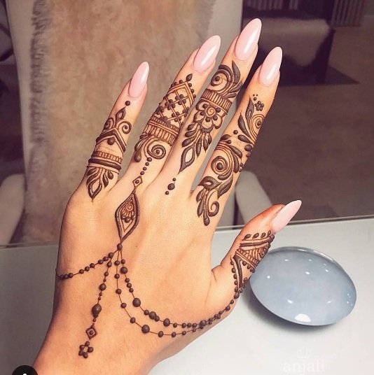 صور نقش حناء ناعم للبنات  الراقية