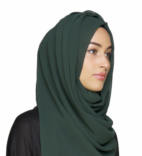 حجاب اخضر شيفون