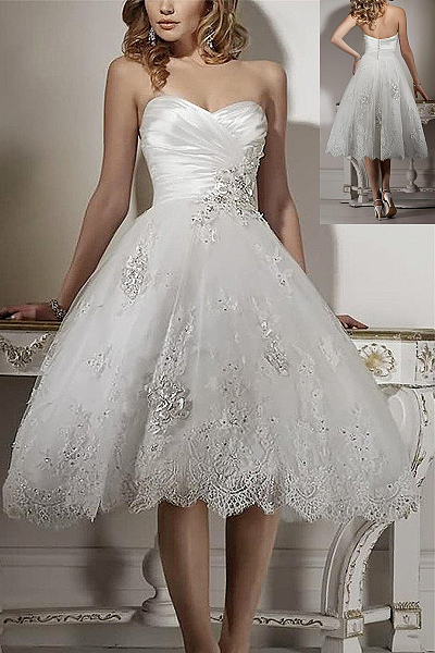 فستان زفاف قصير