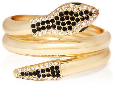 فاسق مجوهرات بأشكال حيوانات الهيب هوب كريستال سوار على شكل ثعبان للنساء البوهيمي الذهب البرونزية سبيكة المواد سوار انخفاض الشحن Leather Bag